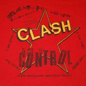 VINTAGE CLASH 1984 OUT OF CONTROL SONY BUFFALO T-SHIRT *