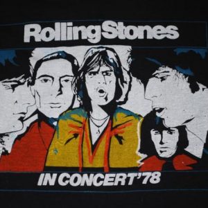 VINTAGE THE ROLLING STONES IN CONCERT 1978 TOUR T-SHIRT *