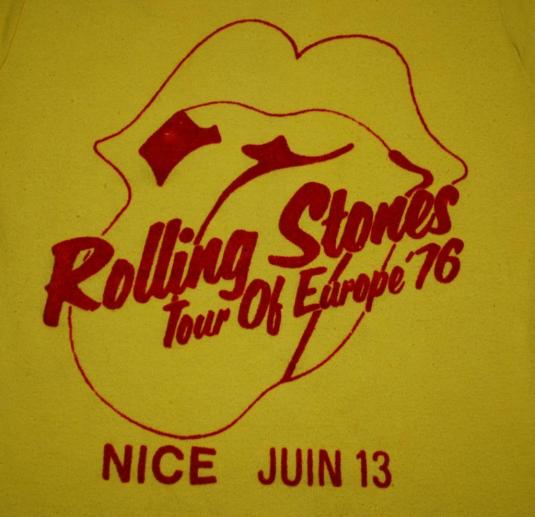 VINTAGE THE ROLLING STONES 1976 TOUR OF EUROPE T-SHIRT * | Defunkd