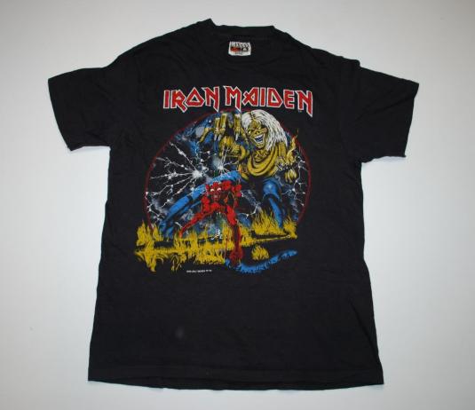 VINTAGE IRON MAIDEN THE # OF THE BEAST 1982 TOUR T-SHIRT *