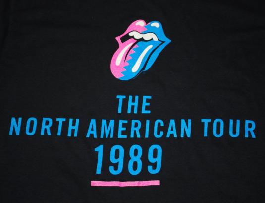 VINTAGE THE ROLLING STONES ’89 NORTH AMERICAN TOUR T-SHIRT *