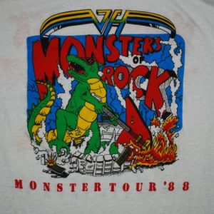 VINTAGE METALLICA MONSTERS OF ROCK 1988 TOUR T-SHIRT *