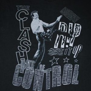 VINTAGE THE CLASH 1984 RIP IT UP OUT OF CONTROL T-SHIRT *
