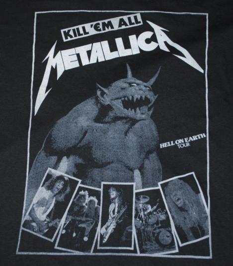 VINTAGE METALLICA ’84 CANCELLED HELL ON EARTH TOUR T-SHIRT *