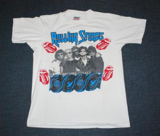 VINTAGE THE ROLLING STONES 1989 STEEL WHEELS TOUR T-SHIRT *