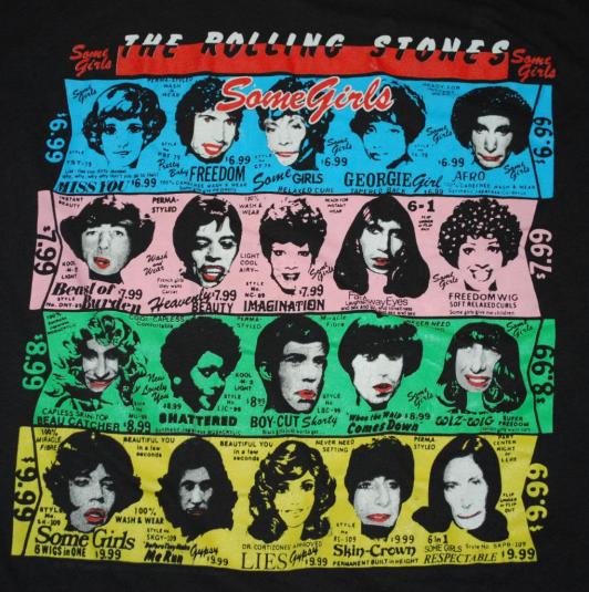 VINTAGE THE ROLLING STONES 1989 SOME GIRLS TOUR T-SHIRT *