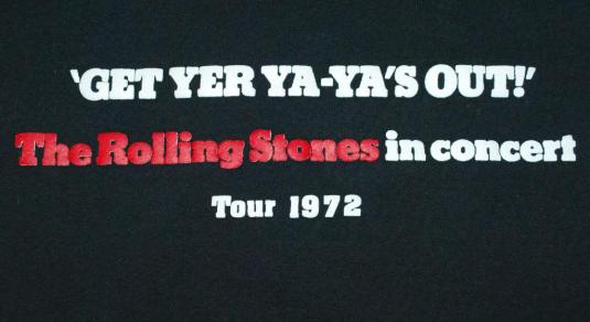 VINTAGE THE ROLLING STONES 1972 UPSTAGING T- SHIRT *