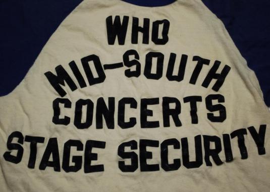 VINTAGE THE WHO 1970’S NO HEAD NO STAGE PASS T-SHIRT *