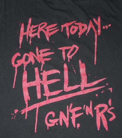 VINTAGE 1991 GUNS N ROSES HERE TODAY GONE TO HELL T-SHIRT * | Defunkd