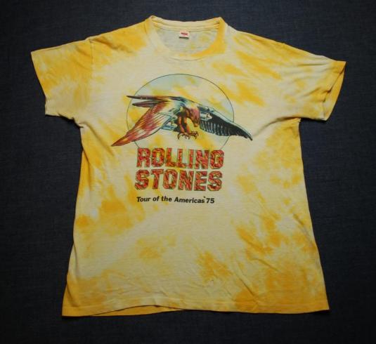 VINTAGE THE ROLLING STONES 75 TOUR OF THE AMERICAS T-SHIRT *