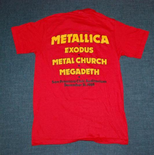 VINTAGE METALLICA 1985 EXODUS METAL CHURCH STAFF T-SHIRT *