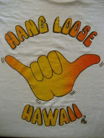 Vintage Hang Loose Poly Tees Hawaii beach T-shirt sunstrokes