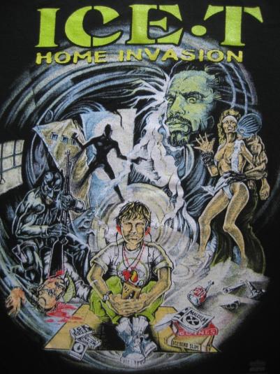 Original Vintage ICE-T 1993 HOME INVASION T-shirt OG Gangsta