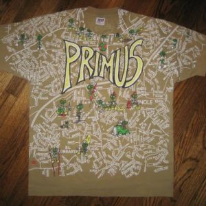 1992 Primus San Pablo map All Over Print T-shirt vintage