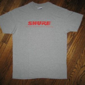 SHURE..Sound of Professionals microphone T-shirt 80s Vintage