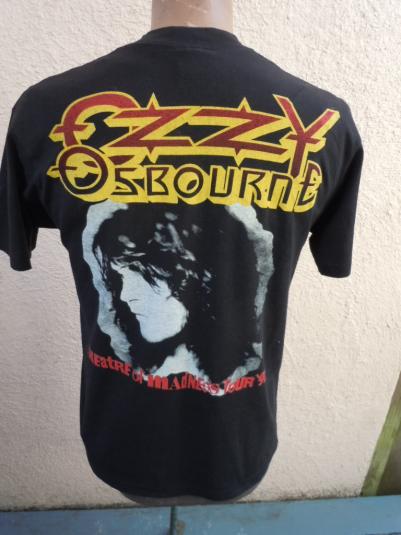 Reversed Ozzy Osbourne 1992 Theatre of Madness Concert Shirt
