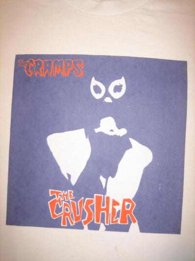 THE CRAMPS (screen star label) The Crusher Album promo shirt