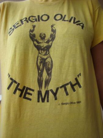 RARE VINTAGE 1981 SERGIO OLIVA : THE MYTH” BODY BUILDER T SH