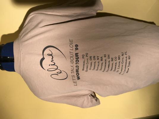 celine dion concert t shirts 1999