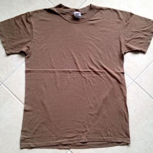Vintage plain blank brown 80s t-shirt SOFFE USA 50/50 20" M