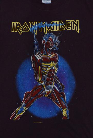 Vintage 80s Iron Maiden Somewhere On Tour 87 Eddie T Shirt