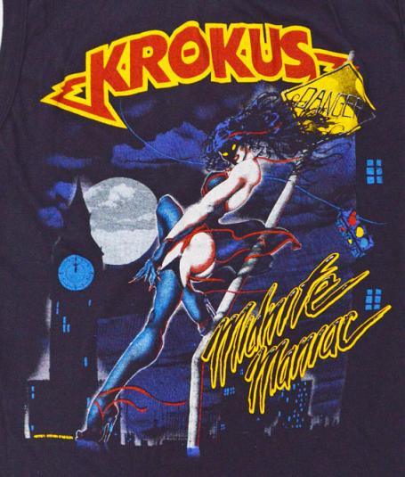Vintage 80s Krokus Midnite Maniac Blitz Tour T Shirt | Defunkd