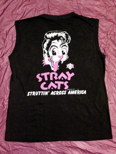 Vintage 80s STRAY CATS Struttin’ Across America T Shirt