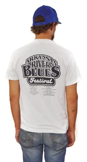 Vintage 90s Arkansas River Blues Festival 1991 T Shirt Sz L