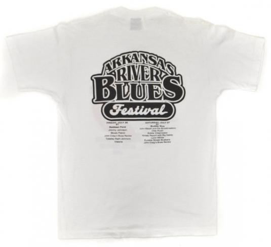 Vintage 90s Arkansas River Blues Festival 1991 T Shirt Sz L