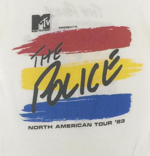 Vintage 80s The Police North American Tour Tank T Shirt Sz S