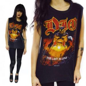 Vintage 80s DIO The Last In Line Sleeveless Tank T Shirt Sz
