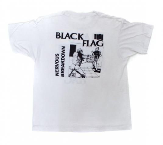 Vintage 80s Black Flag Nervous Breakdown Rare T Shirt