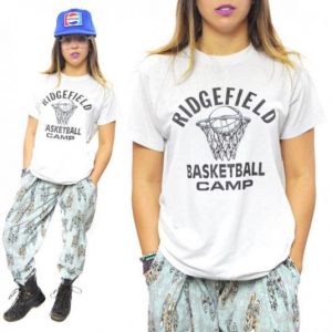 Vintage 80s Ridgefield Basketball Camp T Shirt Sz M