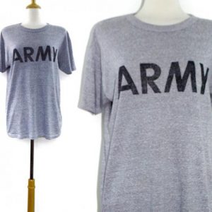 Vintage 80s Army Issued Military Heather Gray Champion 50/50