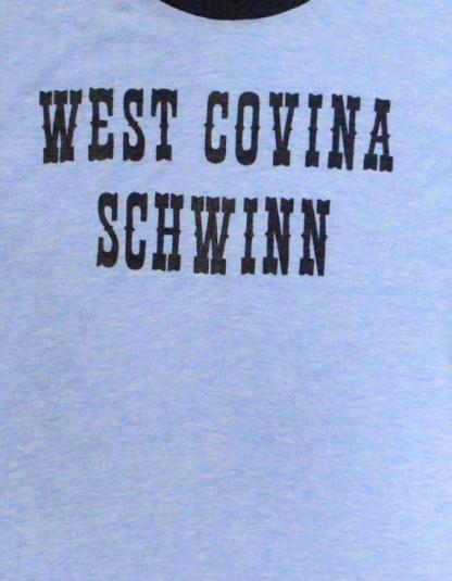 Vintage 80s West Covina Schwinn Cyclist Ringer T Shirt