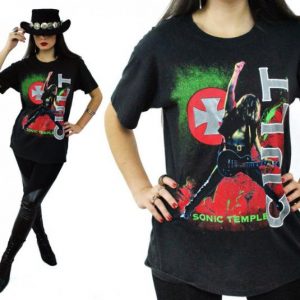 Vintage 80s THE CULT Sonic Temple Ian Astbury Goth Rock T Sh