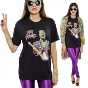 Vintage 80s Jimi Hendrix The Experience T Shirt Sz L