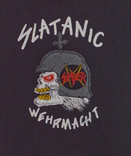 Vintage 80s Slayer Slatanic Wehrmacht World Tour Rare Metal