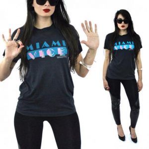 Vintage 80s Miami Vice 1984 Screen Stars 50/50 T Shirt Sz M