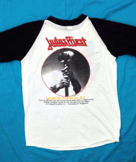 VTG 80s JUDAS PRIEST Screaming For Vengeance Jersey T Shirt