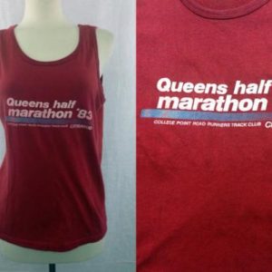 Vintage 80s Queens Half Marathon '83 Indie Tank Top 50/50 T