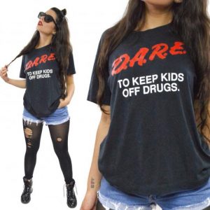 Vintage 80s D.A.R.E. To Keep Kids Off Drugs T Shirt Sz L