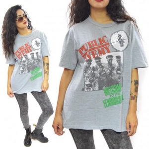 Vintage 90s Public Enemy Welcome to the Terrordome T Shirt L
