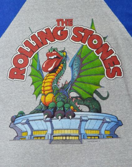 Vintage 80s The Rolling Stones Philadelphia Raglan T Shirt