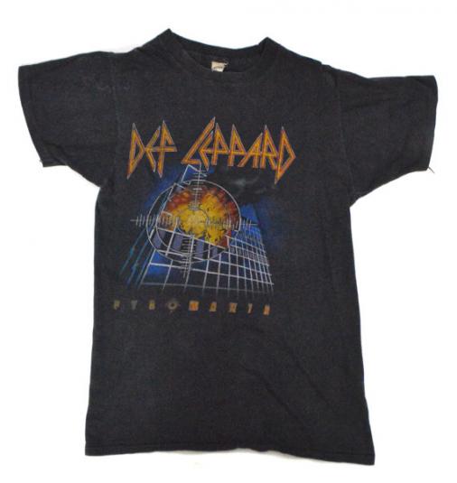 Vintage 80s Def Leppard Pyromania Tour T Shirt Sz M