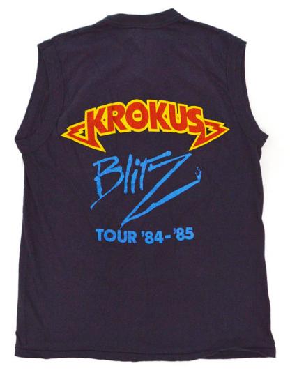 Vintage 80s Krokus Midnite Maniac Blitz Tour T Shirt | Defunkd