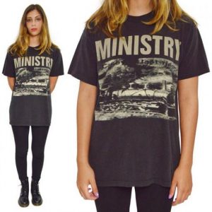 Vintage 90s Ministry Casey's Last Ride Industrial T Shirt L