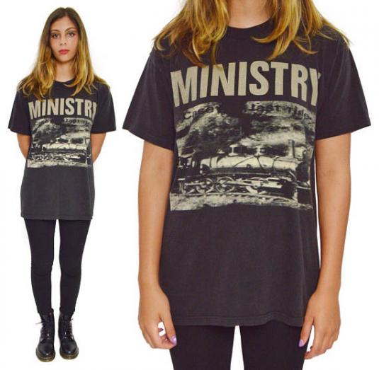 Vintage 90s Ministry Casey’s Last Ride Industrial T Shirt L