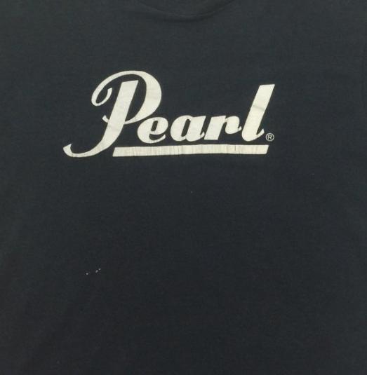 Vintage 80s Pearl Drums Black T Shirt Sz M