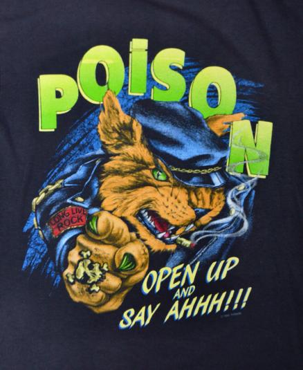 Vintage 80s Poison Open Up And Say Ahhh!!! T Shirt Sz M